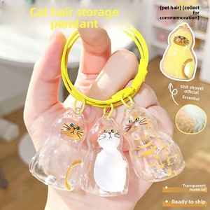 [Haute Qualité] Pendentif en Acrylique Transparent Style Mignon pour Collection de Poils d'Animaux, Garde les Poils de Chat et de Chien Précieux, Breloque Porte-clés Souvenir - Product Image 3