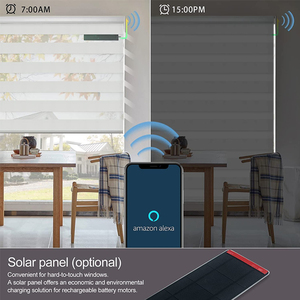 Rèm Che Sáng Rèm Ngựa Vằn Động Cơ Phòng Ngủ Cách Nhiệt Rèm Đôi Chạy Điện - Product Image 4