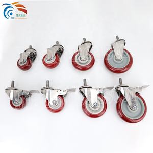 Roda Giratória de PVC Leve de 2 Polegadas para Carrinho, Rodas de Móveis em Aço Inoxidável com Freio, Capacidade de Carga de 100KGS - Product Image 4