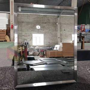 Bán buôn rẻ nhất trên toàn bộ trang web khung thép không gỉ treo tường Gương phòng tắm - Product Image 3