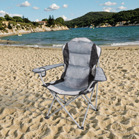 Chaise de Camping Pliante Rembourrée, Portable, pour Stade, Plage et Extérieur