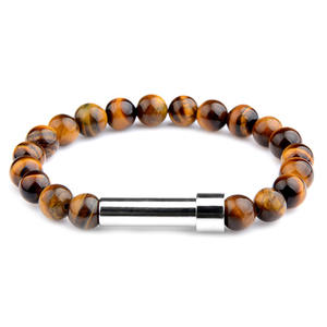 2023 nouvelle tendance cendre crémation acier <span class=keywords><strong>pierre</strong></span> naturelle bracelet à breloques perlé pour souvenir de mémorisation significatif - Product Image 6