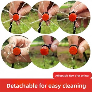 DaringFish Venta Directa de Fábrica: Aspersor de Goteo de 8 Orificios con Flujo Ajustable para Jardín, Modelo <span class=keywords><strong>Caperucita</strong></span> <span class=keywords><strong>Roja</strong></span> - Product Image 4