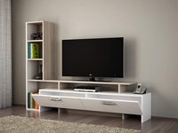 Meuble TV mural moderne en bois de style contemporain, console multimédia de luxe pour salon, support TV, unité TV