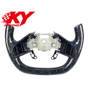 Volant de direction en fibre de carbone forgé de style course F1 personnalisé pour Chevrolet Corvette C6 C7 C8 Z06, accessoires intérieurs de voiture - Product Image 1