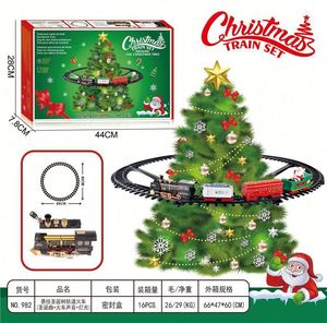 Locomotive à vapeur classique à piles avec fumée, lumières et sons, ensemble de jeu ferroviaire, jouets de train électrique - Product Image 2
