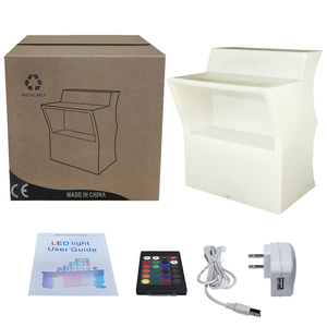Portable LED <strong>Lighted</strong> Bar Counter <strong>Table</strong> Mobile Illuminated Rechargeable Cocktail <strong>Table</strong> for Club Beach &amp; Outdoor Party - Product Image 6