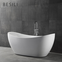 Baignoire autoportante en acrylique de luxe BESILl 1300 mm pour adultes