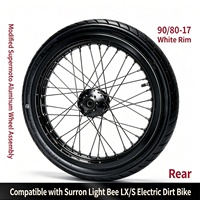 Kit de mise à niveau Supermoto 17 pouces pour Surron Light Bee, pneu routier en aluminium 7075 70/90-17 90/80-17, pièces CNC pour moto électrique tout-terrain et vélo électrique