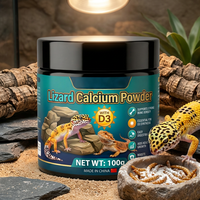 Poudre de calcium de haute qualité pour reptiles avec supplément de vitamine D3 pour lézards, dragons barbus, geckos, tortues, santé osseuse et croissance, 100g
