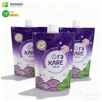 Pochettes personnalisées à soufflet latéral avec bec verseur 300ml 1000ml, en PET et feuille d'aluminium, pour le remplissage de jus