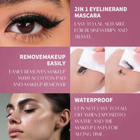 2 in 1 Maskara Eyeliner Hitam Grosir Oem Berkualitas Tinggi Tahan Air Melembapkan Label Pribadi Maskara