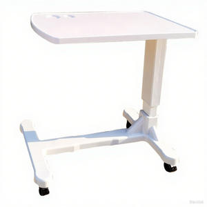 Table à manger mobile réglable en hauteur en ABS pour l'école, l'hôpital, les maisons de retraite ou comme bureau d'ordinateur - Product Image 4