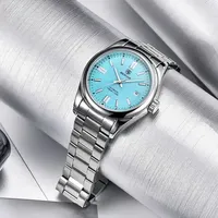 Benyar 5185 Herren Automatische Mechanische Uhr Skelett Edelstahlarmband Transparentes Zifferblatt Luxusuhr OEM ODM Maßgefertigte Uhr