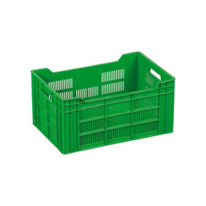 Caisse en plastique entièrement perforée KE 930, robuste, empilable, pour stockage industriel, agriculture, récolte, recyclable, pliable - Product Image 1