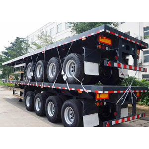 Promotion : <span class=keywords><strong>Remorque</strong></span> plateau 3 essieux 40 pieds, capacité 50 tonnes, pour transport de conteneurs et châssis, disponible en 20 pieds, 50 pieds et 53 pieds - Product Image 6