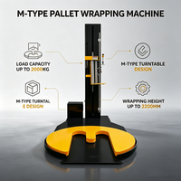 Enrouleur de palettes automatique en ligne fabriqué en Chine / Machine d'emballage de palettes à film pré-étiré motorisée avec plateau tournant
