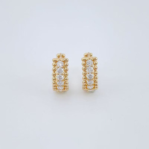 <span class=keywords><strong>Pendientes</strong></span> de Aro con Diamantes Cultivados en Laboratorio CVD, Corte Brillante Redondo, Certificados por IGI, en Oro Amarillo de 18K para Mujer - Product Image 5
