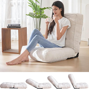 SUREWALHOME Folding <strong>Floor</strong> <strong>Chair</strong> <strong>with</strong> <strong>Back</strong> <strong>Support</strong> Adjustable Gaming <strong>Floor</strong> Meditation <strong>Chair</strong> <strong>with</strong> Tufted Cushion for Reading - Product Image 5