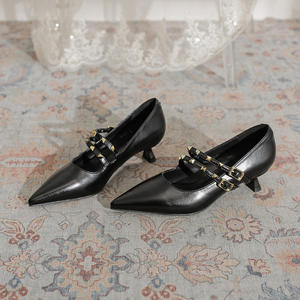 Escarpins classiques à bout pointu pour femmes, talons aiguilles fins, parfaits pour les mariages, les fêtes, le bureau et les occasions formelles du soir - Product Image 4