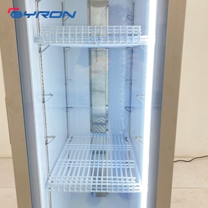 Slim Vertical Frozen Display <b>Freezer</b> Air Cooled Commercial Upright Fridge With Custom Logo Light Box for Snack Ice Drinks BC Tal - Product Image 6
