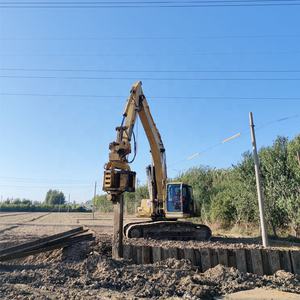 KS60 굴삭기 장착 Vibro 해머 사이드 그립 파일 드라이버 시트 파일 해머 유압 파일 드릴링 머신 - Product Image 3