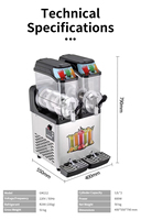 Machine à slush pour boissons fraîches commerciales |   Distributeur de dessert glacé électrique avec garantie