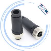 Connecteur M12 IP67 Femelle/Mâle avec Câble Pré-câblé A-Code 4, 5, 6 ou 8 Broches, Ensemble de Câblage pour Capteur Circulaire M12