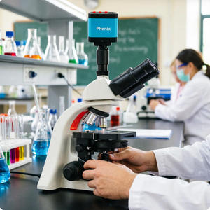 Microscope <span class=keywords><strong>Phenix</strong></span> PH100-XC-A avec caméra HD 16MP, microscope professionnel à contraste de phase, microscope composé à champ noir pour laboratoire - Product Image 2