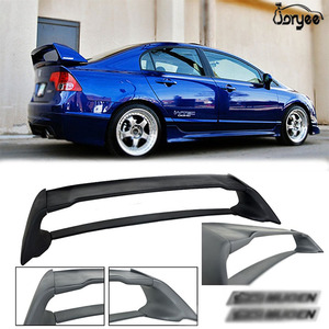 Alerón Trasero de Techo Estilo Mugen en Fibra de Carbono tipo Cola de Pato para Parachoques y Maletero para <span class=keywords><strong>Honda</strong></span> <span class=keywords><strong>Civic</strong></span> 2006-2015 2018-2022 Accesorio de Tuning para Coche - Product Image 4