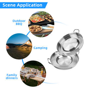 Fourniture d'usine Concave Mexico Comals Down Acier inoxydable Petit Portable Bbq Grill Bbq Plaque chauffante pour l'extérieur - Product Image 2