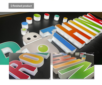 Enseigne lumineuse 3D, enseigne pliable, enseigne extérieure, enseigne LED, fabrication d'enseignes LED personnalisées, enseigne en lettres acryliques miniatures à LED