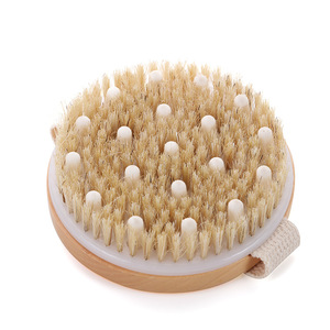 Cepillo de Baño de Madera Natural Ecológico Certificado, Forma Ovalada, Exfoliante para Piel Seca, Ideal para Baños - Product Image 1