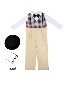 Niños niños pequeños 100 Día de la escuela disfraz centenarios abuelo caballero anciano disfraz Cosplay disfraces - Product Image 6