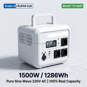 Station d'alimentation portable de haute qualité à <span class=keywords><strong>prix</strong></span> d'usine 1500W 1286WH avec batterie lithium-ion, stockage d'énergie solaire et onde sinusoïdale pure - Product Image 1