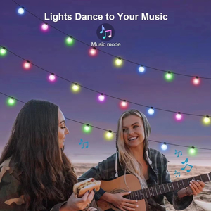 12m thông minh RGB <span class=keywords><strong>LED</strong></span> trang trí chiếu sáng chuỗi 25 đèn G40 ma thuật màu Bong Bóng đèn không thấm nước cho cắm trại & giáng sinh bầu không khí - Product Image 5