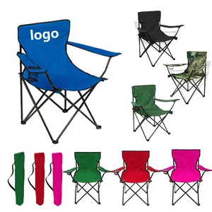 Chaise de pêche pliable confortable et personnalisée bon marché, vente en gros, chaise de camping, chaise de plage avec parasol