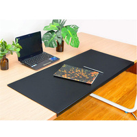 Alas Meja Gaming Besar Anti Air Bahan Kulit PU, Mouse Pad Kantor dengan Pinggiran, 800x400mm 31.5"x15.7" untuk Keyboard dan Mouse