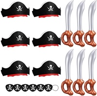 2025 haute qualité Cosplay fête scène accessoire Pirate épées gonflables Pirate chapeaux Pirate yeux patchs