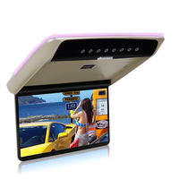 Monitor de Techo para Auto de 14 Pulgadas, USB, FHD 1080P, Pantalla IPS Abatible, Control Remoto, con Altavoces Duales
