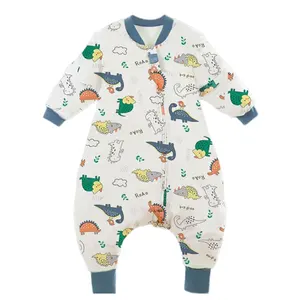 Unisex bé Rompers một mảnh đồ ngủ cho 0-3 năm dệt kim với dây kéo đóng cửa