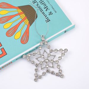 Adornos Navideños de Metal con Incrustaciones de Diamantes, Decoraciones Colgantes de Muñecos de Nieve Hechas en China para Regalos Navideños en el Hogar - Product Image 6