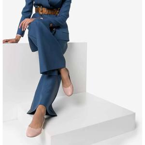 Puppen schuhe für Frauen flach Damenschuhe klassische flache Schaffell Leder Blütenblatt Mode vielseitige flache Ein pedal Schuhe - Product Image 3