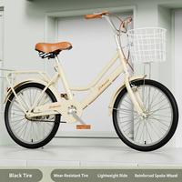 Vélo pour femmes adultes, 18/20/22 pouces, cadre léger en acier à haute teneur en carbone, vélo de banlieue, capacité de charge de 150 kg, vélo urbain pour étudiants