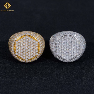 Hot Sale Hip Hop Moissanite <b>Ring</b> <b>Men</b> Iced Out Moissanite DiamondRing 925 Sterling Silver <b>Ring</b> Past Diamond Tester with GRA - Product Image 1