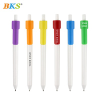 Bolígrafo de Gel de Plástico Personalizable de la Marca BKS, Color Negro, Ancho de Escritura de 0.5 mm, Logotipo Personalizado, No Borrable, para Promocionales