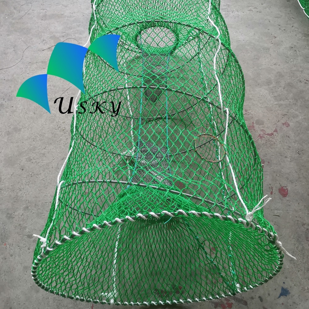 Trappola da pesca pieghevole, trappola per esche da pesca, Rete portatile per granchi di pesci, Trappola per pesci pieghevole portatile di costruzione