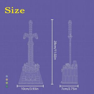 Légende de la Forêt Noire : <span class=keywords><strong>Château</strong></span> de Hailaru et Épée du Maître – Blocs de Construction en Plastique DIY MOC-36344 - Product Image 3