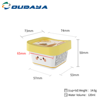 Vente en gros, faible MOQ, gobelets à dessert en PP de qualité alimentaire à paroi simple de 120 ml/120 g avec couvercle et cuillère, logo personnalisable, échantillon disponible