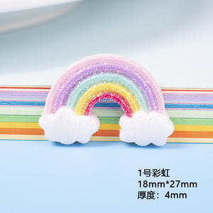 Nouveau résine accessoires Flash arc-en-ciel bricolage enfants broche épingle à cheveux bande accessoires coque de téléphone Patch décoratif - Product Image 4